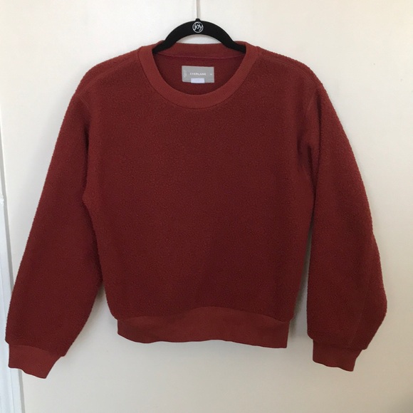 Everlane Tops - Everlane ReNew Fleece Sweatshirt, Brick size XS